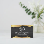 Reinigingsdiensten | Logo met sproeifles Visitekaartje (Staand voorkant)