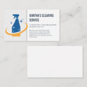 Reinigingsdiensten | Logo met sproeifles Visitekaartje (Voorkant / Achterkant)