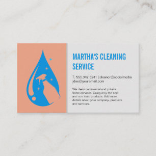 Reinigingsdiensten   Logo voor het reinigen van wa Visitekaartje