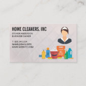 Reinigingsdiensten | Maïde Logo Visitekaartje (Voorkant)