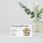 Reinigingsdiensten | Maïde Logo Visitekaartje (Staand voorkant)