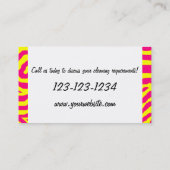 Reinigingsdiensten maïde visitekaartje geel (Achterkant)