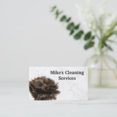 Reinigingsdiensten | Marmer | Veer Duster Visitekaartje (Staand voorkant)