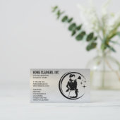 Reinigingsdiensten | Meid Service | Metallic Busin Visitekaartje (Staand voorkant)