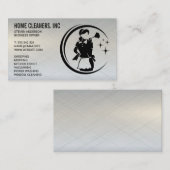 Reinigingsdiensten | Meid Service | Metallic Busin Visitekaartje (Voorkant / Achterkant)