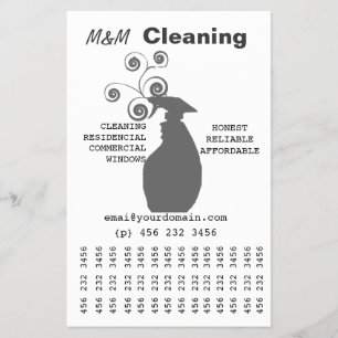 Reinigingsdiensten met gewervelde zwellen Spuitfle Flyer