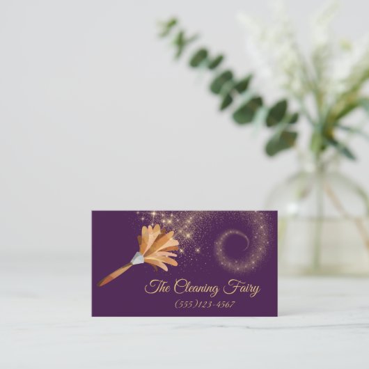 Reinigingsdiensten met reserveverdamper visitekaartje (Staand voorkant)