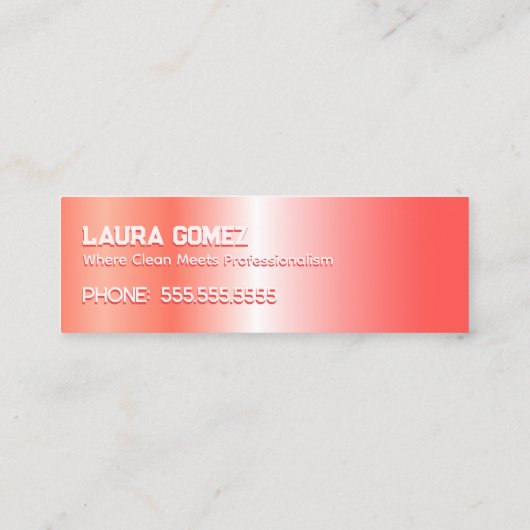 Reinigingsdiensten Mini Visitekaartje (Achterkant)