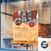 Reinigingsdiensten Ramensticker Raamsticker (Cafe Raam)