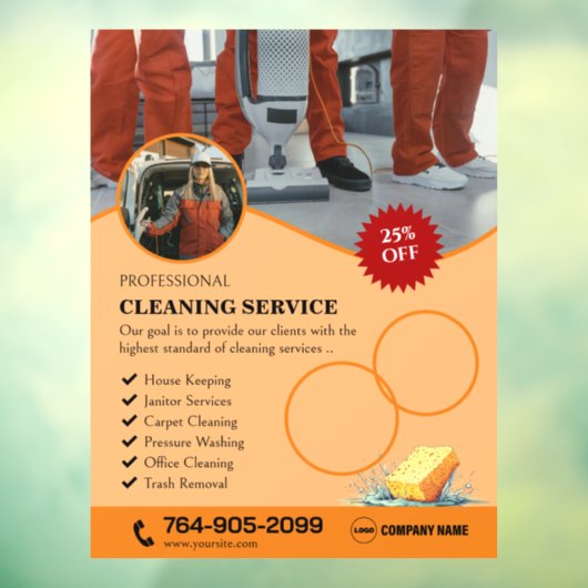 Reinigingsdiensten Ramensticker Raamsticker (Vel 3)