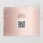 Reinigingsdiensten roos goud zilverglitterstof QR Flyer (Achterkant)