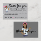 Reinigingsdiensten Roze grijs Visitekaartje (Voorkant / Achterkant)