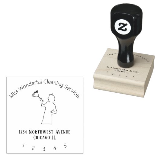 Reinigingsdiensten Rubberstempel (Gestempeld)