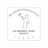 Reinigingsdiensten Rubberstempel (Afrduk)