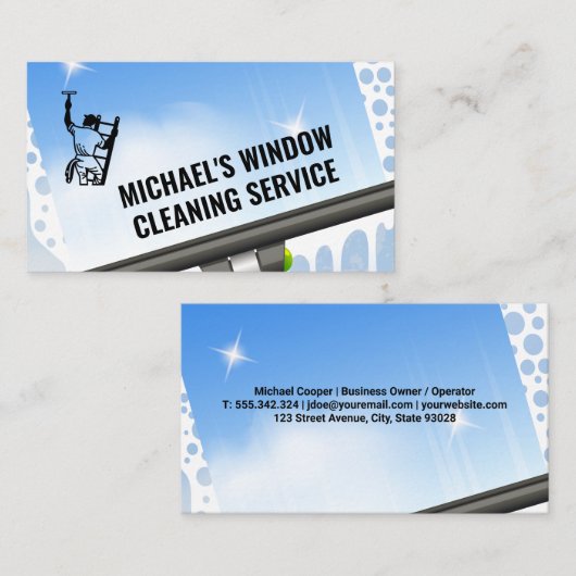 Reinigingsdiensten | Ruitenpaneel Visitekaartje (Voorkant / Achterkant)