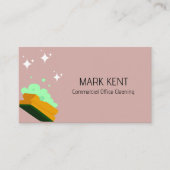 Reinigingsdiensten Scan om Struik Pink te verbinde Visitekaartje (Voorkant)