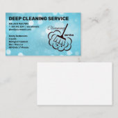 Reinigingsdiensten | Schoonmaak in vloeibare vorm  Visitekaartje (Voorkant / Achterkant)