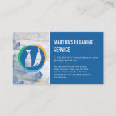 Reinigingsdiensten | Spray Broom Logo Visitekaartje (Voorkant)