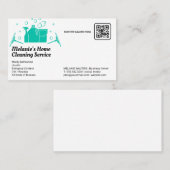 Reinigingsdiensten | Spray Bucket Mop en bubbels Visitekaartje (Voorkant / Achterkant)