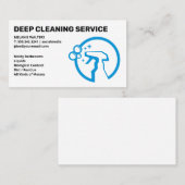 Reinigingsdiensten | Spuitfles Blauwe Logo Visitekaartje (Voorkant / Achterkant)