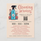 Reinigingsdiensten Spuitfles Bloemen Flyer (Voorkant)