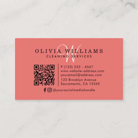 Reinigingsdiensten Spuitfles Bloemen Visitekaartje (Achterkant)