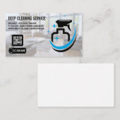 Reinigingsdiensten | Spuitfles | QR-code Visitekaartje (Voorkant / Achterkant)