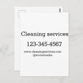 Reinigingsdiensten toevoegen het e-mailadres van d briefkaart (Voorkant / Achterkant)