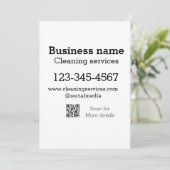 Reinigingsdiensten toevoegen het e-mailadres van d kaart (Staand voorkant)