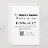 Reinigingsdiensten toevoegen het e-mailadres van d kaart (Achterkant)