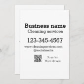 Reinigingsdiensten toevoegen het e-mailadres van d kaart (Voorkant / Achterkant)