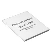 Reinigingsdiensten toevoegen het e-mailadres van d notitieblok (Schuin)