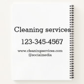 Reinigingsdiensten toevoegen het e-mailadres van d notitieboek (Achterkant)