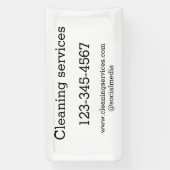 Reinigingsdiensten toevoegen het e-mailadres van d spandoek (Verticaal)