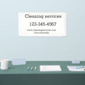 Reinigingsdiensten toevoegen het e-mailadres van d spandoek (Beurs)