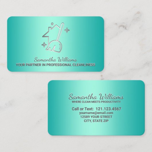 Reinigingsdiensten Visitekaartje (Voorkant / Achterkant)