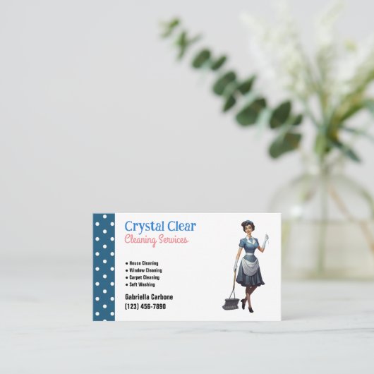 Reinigingsdiensten Visitekaartje (Staand voorkant)