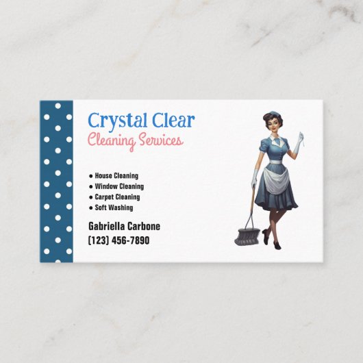 Reinigingsdiensten Visitekaartje (Voorkant)