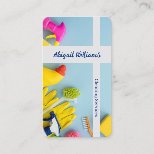 Reinigingsdiensten Visitekaartje (Voorkant)