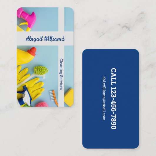 Reinigingsdiensten Visitekaartje (Voorkant / Achterkant)