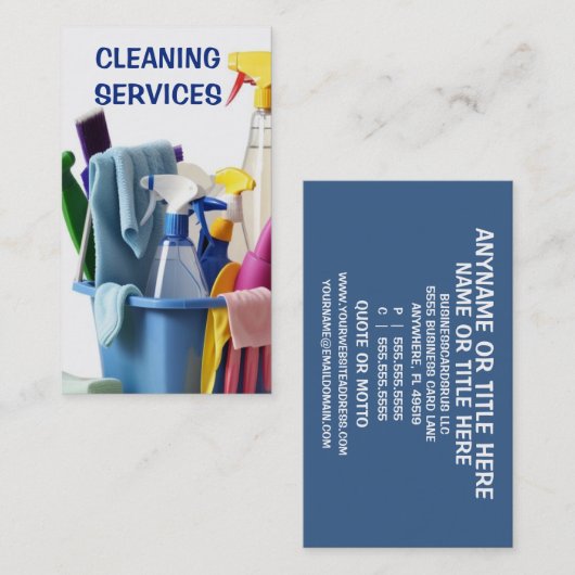 Reinigingsdiensten Visitekaartje (Voorkant / Achterkant)