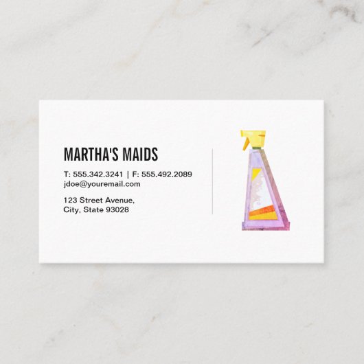 Reinigingsdiensten Visitekaartje (Voorkant)
