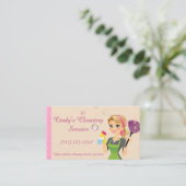 Reinigingsdiensten voor Cartoons in het halfrond v Visitekaartje (Staand voorkant)