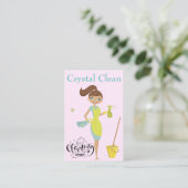 Reinigingsdiensten voor Elegant Cute Crystal Clean Visitekaartje (Staand voorkant)