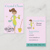 Reinigingsdiensten voor Elegant Cute Crystal Clean Visitekaartje (Voorkant / Achterkant)