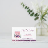 Reinigingsdiensten voor mousserende Floral Pink Bu Visitekaartje (Staand voorkant)