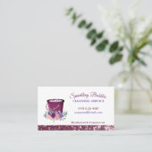 Reinigingsdiensten voor mousserende vlies visitekaartje (Staand voorkant)