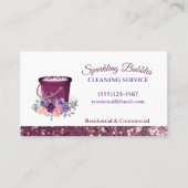 Reinigingsdiensten voor mousserende vlies visitekaartje (Voorkant)