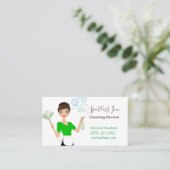 Reinigingsdiensten voor mousserende winkels visitekaartje (Staand voorkant)