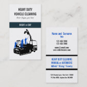 Reinigingsdiensten voor zware bedrijfsvoertuigen visitekaartje (Voorkant / Achterkant)